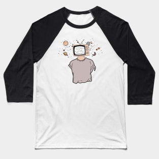 tv head in the space , space tv , best feeling just fo away Baseball T-Shirt